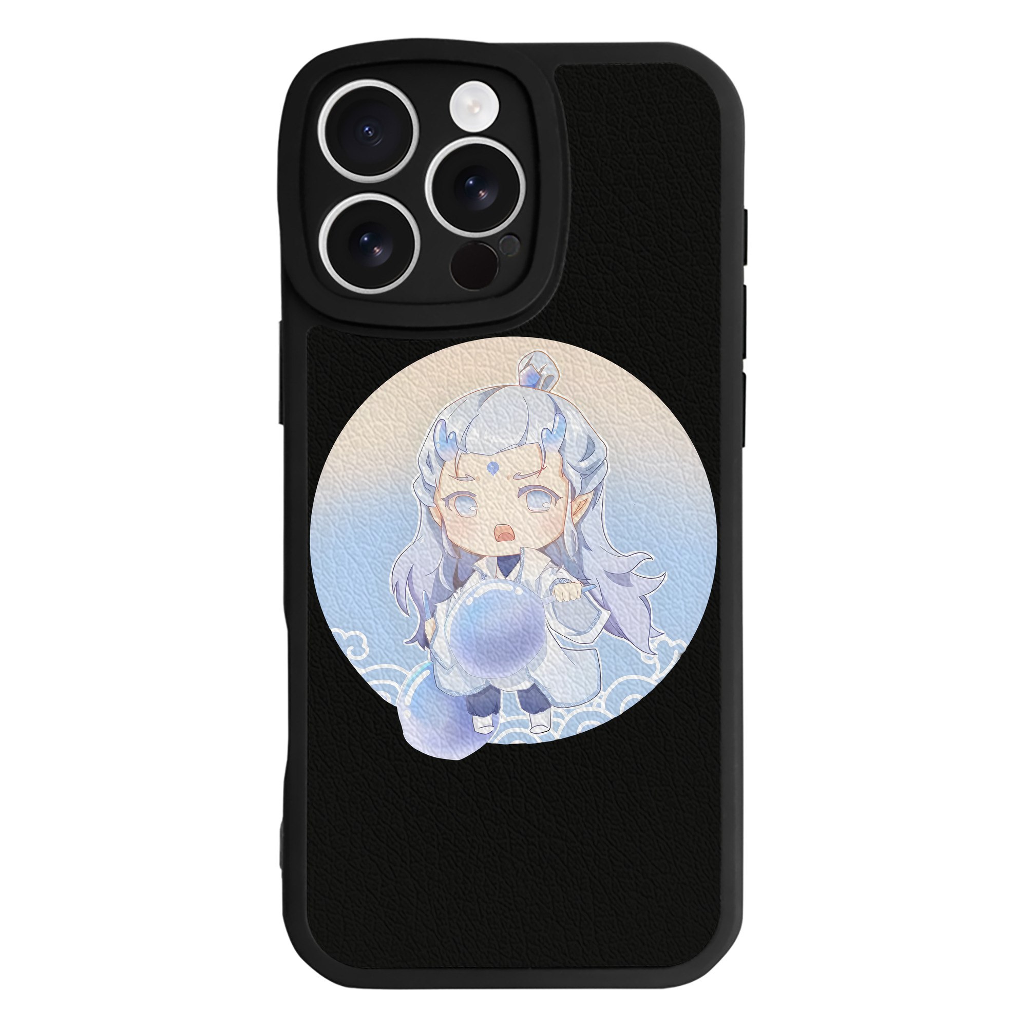（画像用） Ne Zha 2 ナタ 魔童の大暴れ 【iPhone 16シリーズ対応】シリコンスマホケース（レザー調） 材質：シリコン